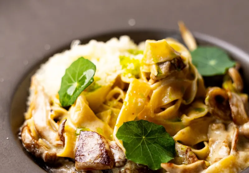 Сливочная паста с грибами